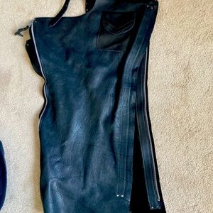 Hand made chaps for a taller skinny biker